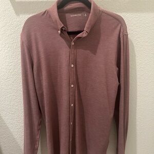Abercrombie & Fitch Men's Mauve Button Down Shirt